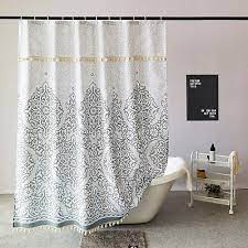 

Штора для ванной Carnation Home Fashions Tassel Silver 183х213, Серый, TAS213SLV