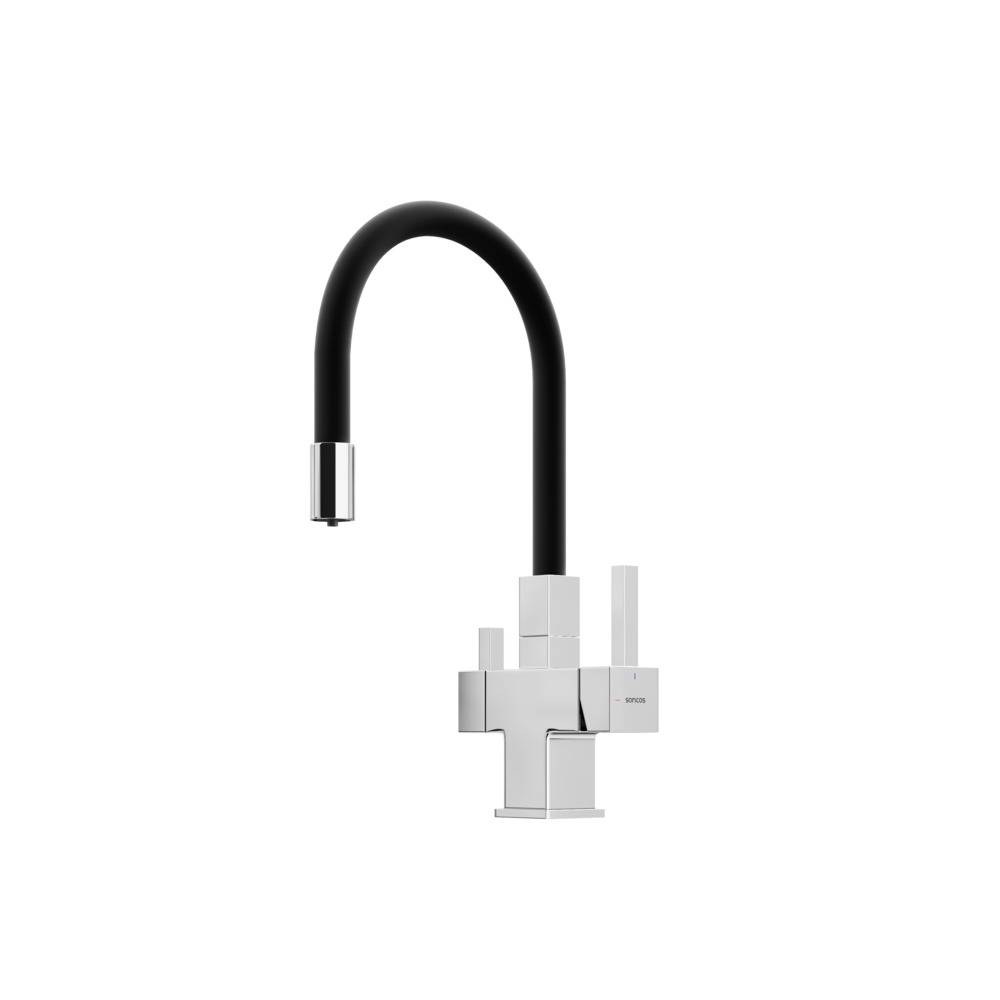 

Смеситель Sancos Arno SC4005CH для кухонной мойки, с гибким изливом, хром, SC4005CH