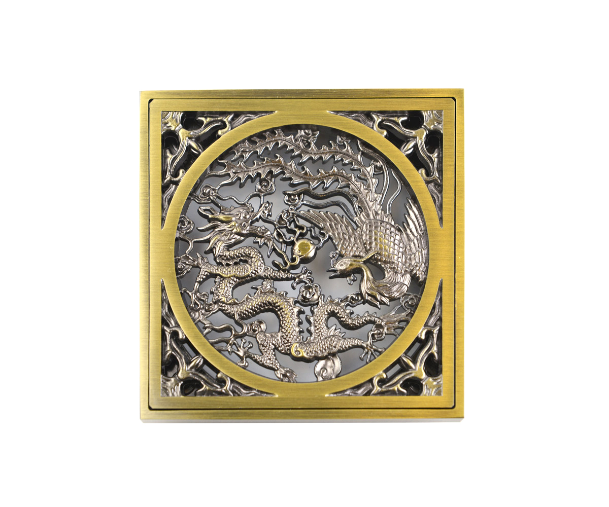

Решетка Bronze de Luxe "Дракон" 21986 для душевого трапа, бронза, Дракон 21986