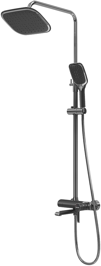 

Душевая стойка Grossman Alba 500.K35.06.100/210 хром/черная, Графит, 500.K35.06.100/210