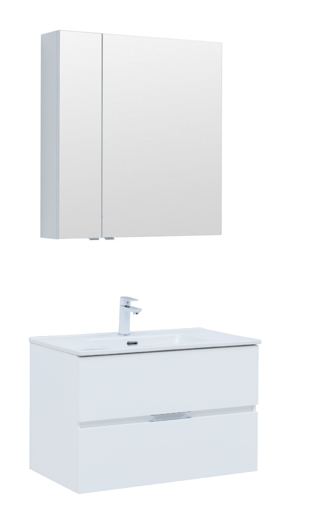 

Мебель для ванной Aquanet Алвита New 80 2 ящика, белая матовая, Белый, Алвита New 80