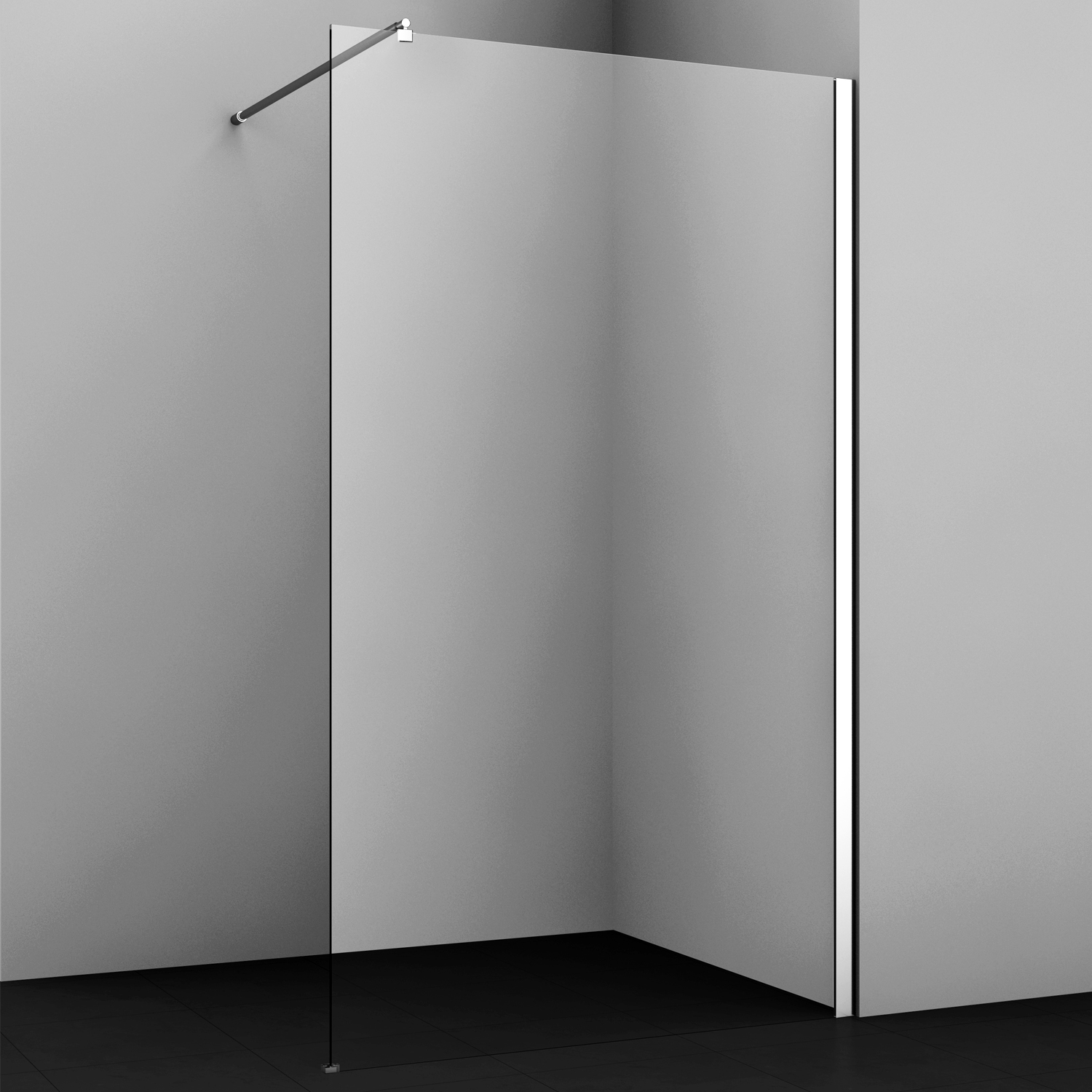 

Душевая перегородка WasserKRAFT Rossel 28W39 профиль серебристый, 28W39