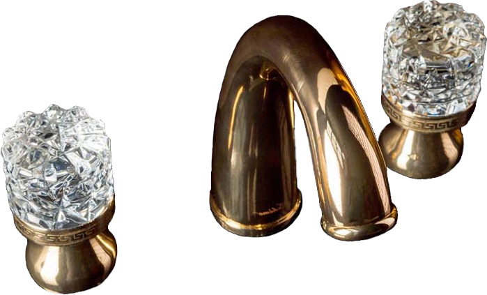 

Смеситель Boheme Crystal 297-CRST для раковины, Золото, Crystal 297-CRST