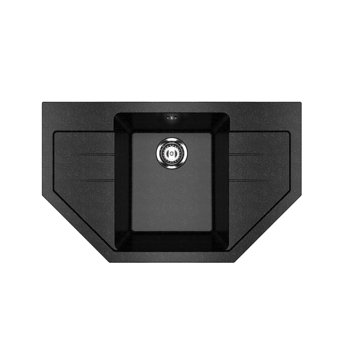 

Мойка кухонная Ulgran U-609-308 79х49 черная, Черный, U-609-308