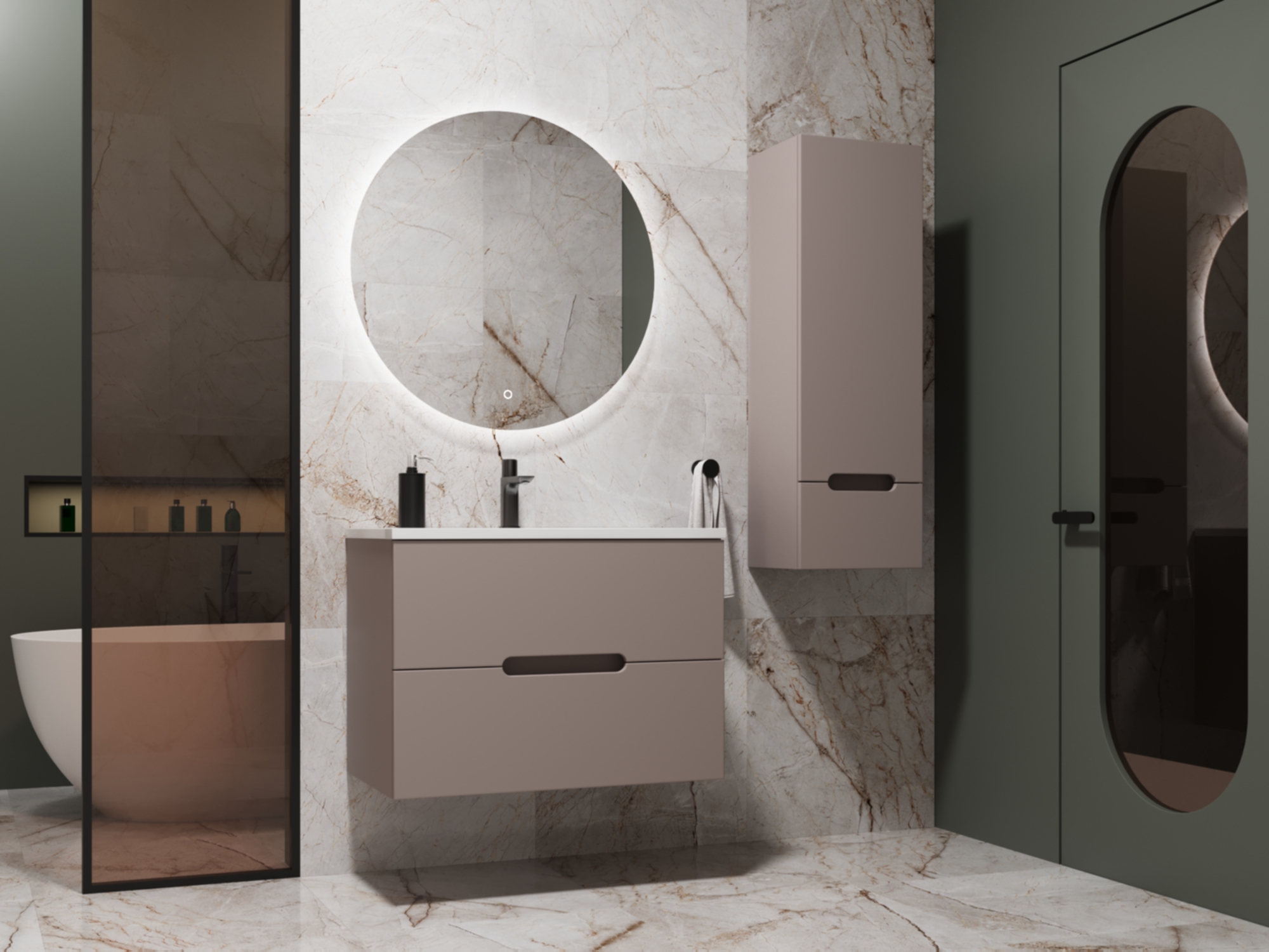 

Мебель для ванной Style Line Матис 80 подвесная, тауп темный, Бежевый, Матис ЛС-00002298