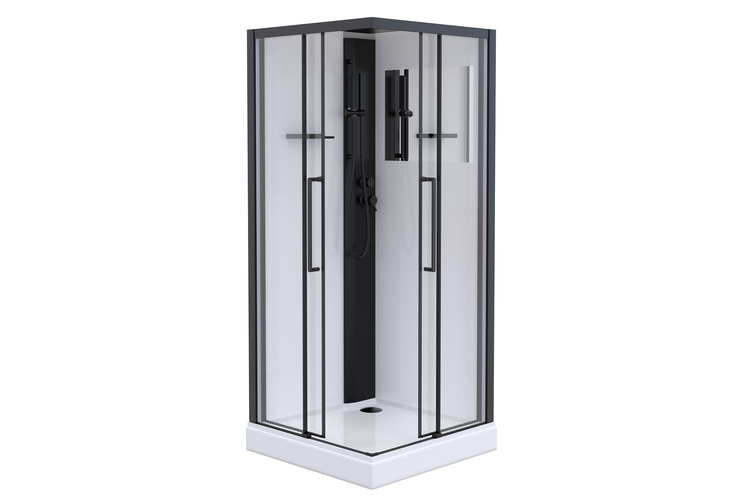 

Душевая кабина Esbano Muse ESM-90CKR 90х90 стекло прозрачное, профиль черный, ESM-90CKR ESKM90CKR