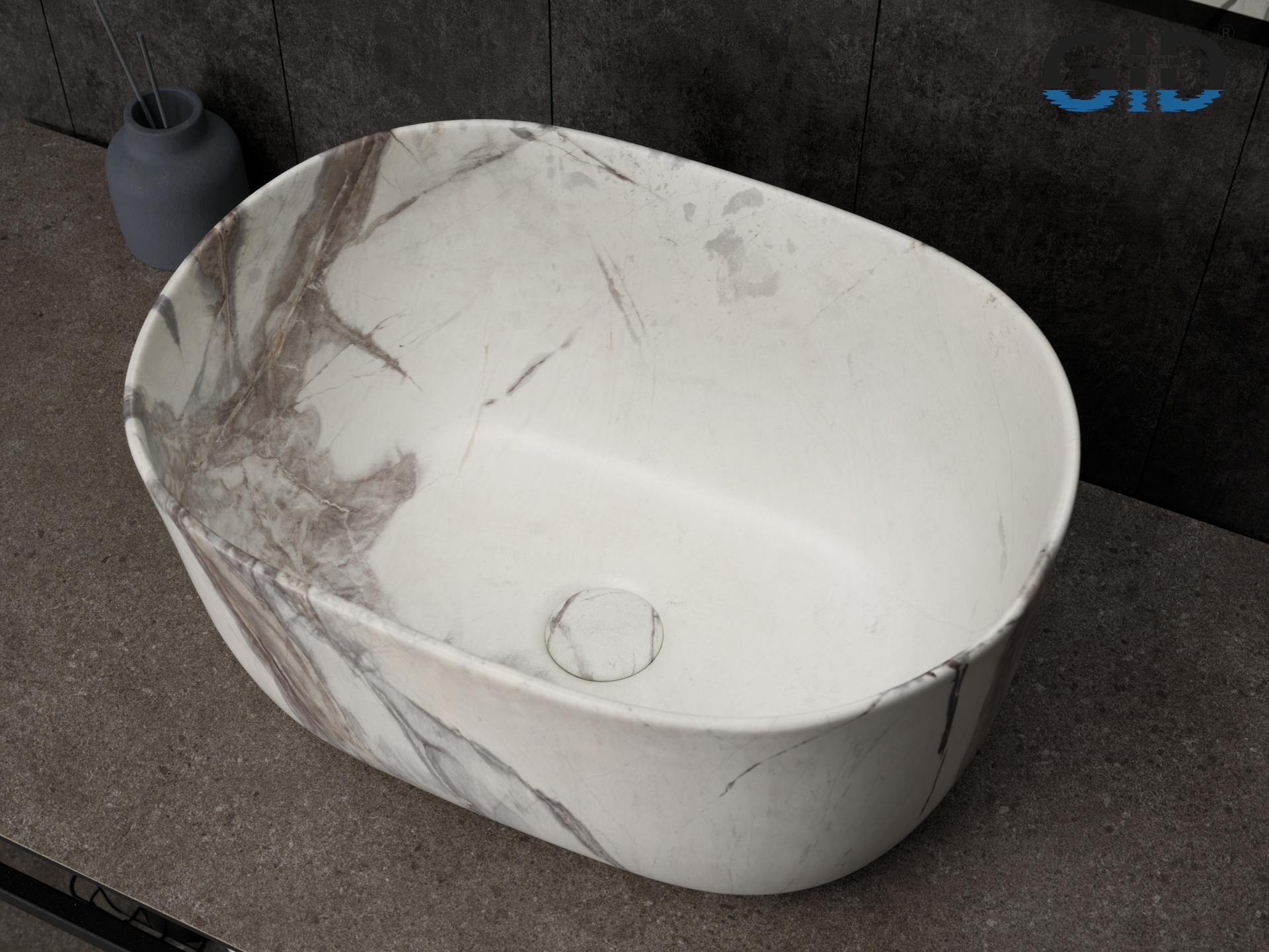 

Раковина Gid Creativo Mnc9302 накладная 45х32 под камень, Белый, Creativo Mnc9302