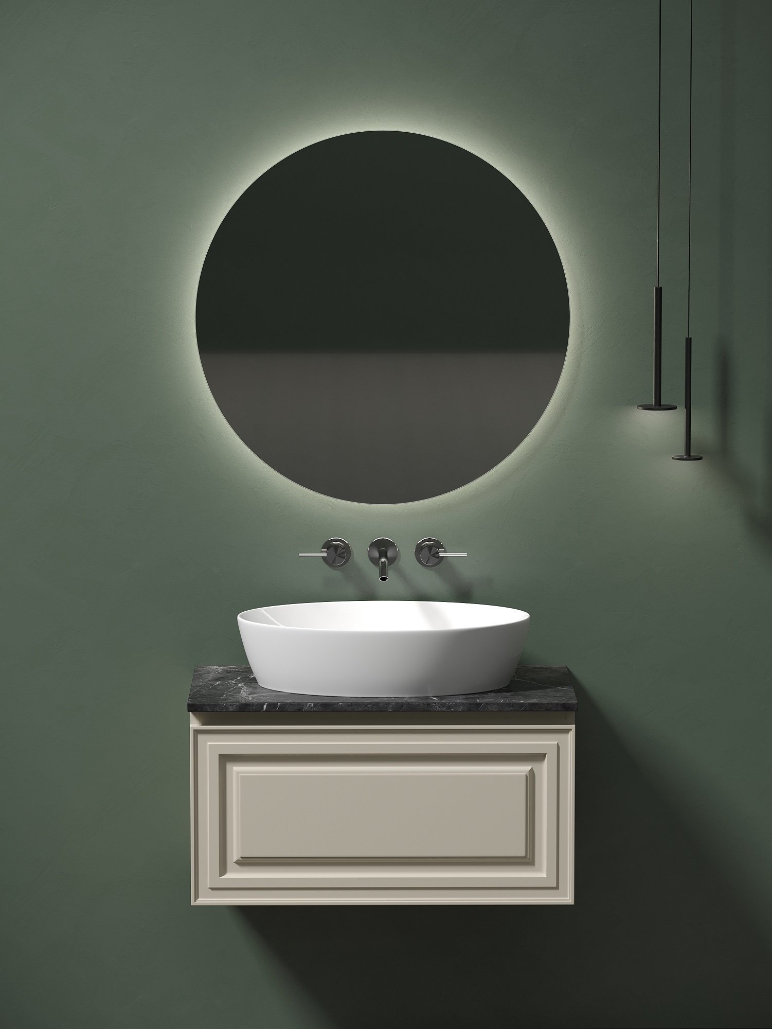 

Мебель для ванной Sancos Very 80 подвесная, столешница black sky, Beige Soft (без отверстия под смеситель), Бежевый, Very VR80CE