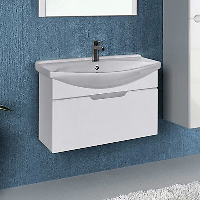 

Тумба с раковиной Dreja.Eco Laguna 85 белая, Белый, Laguna 85