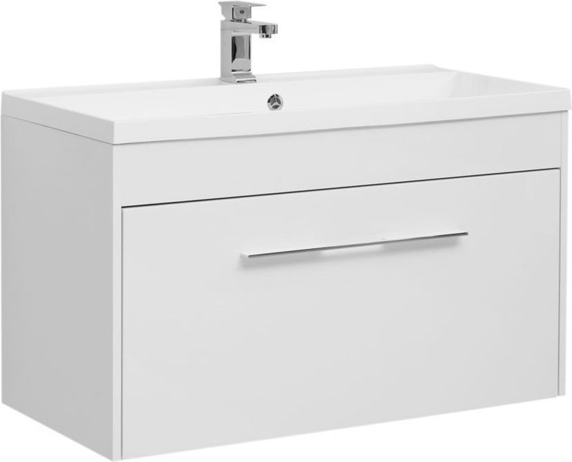 

Тумба с раковиной Aquanet Августа 100 белый глянец, 00274142