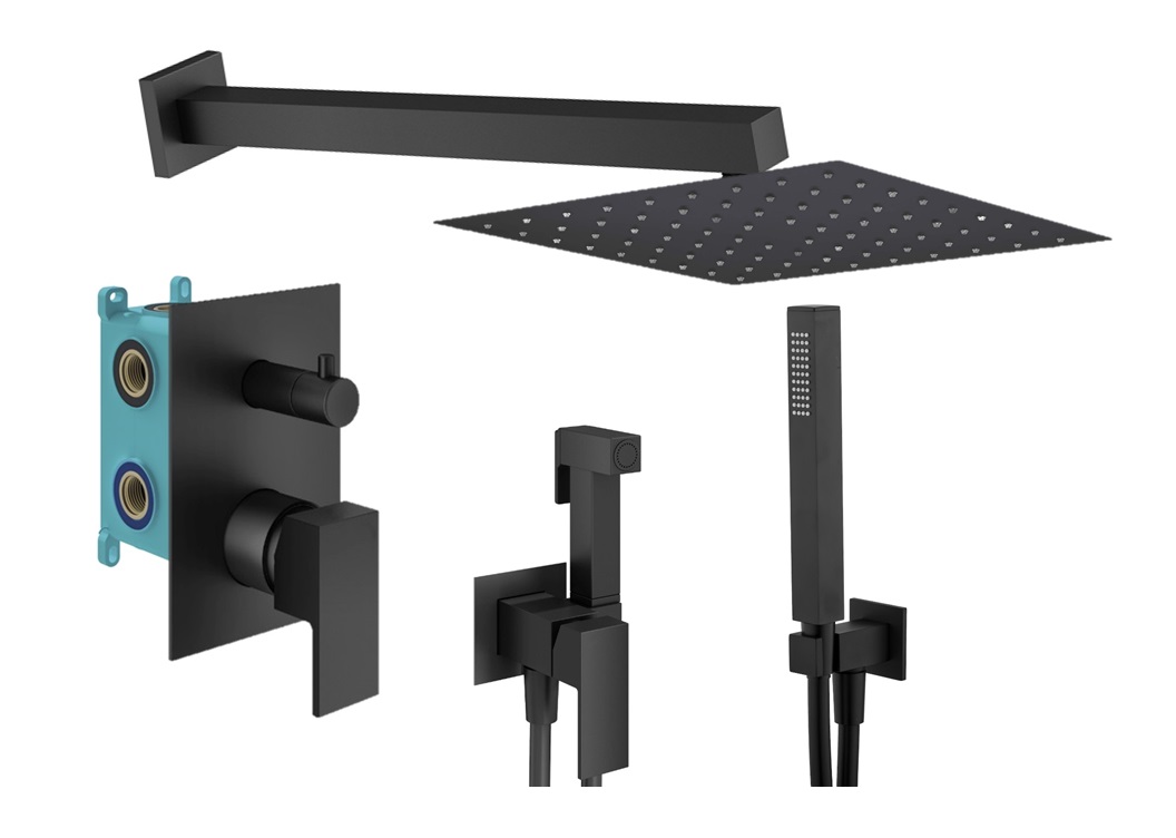 

Душевой комплект Plumberia Selection Tag KITZTG18NO черный матовый, KITZTG18NO