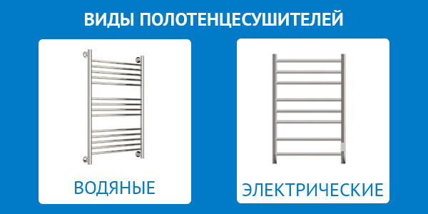 Виды полотенцесушителей Виды полотенцесушителей
