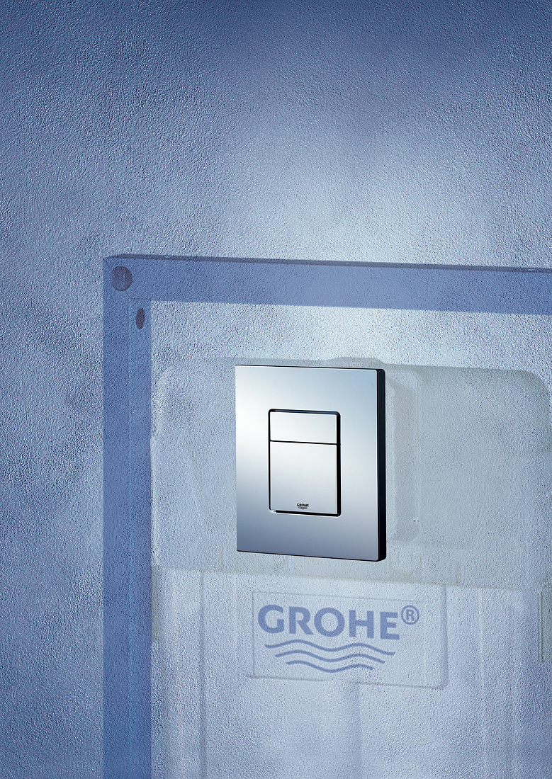 Инсталляция для подвесного унитаза Grohe Rapid SL 38772001 с клавишей смыва хром