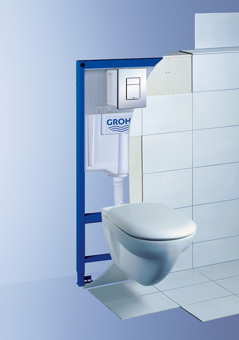 Инсталляция для подвесного унитаза Grohe Rapid SL 38772001 с клавишей смыва хром