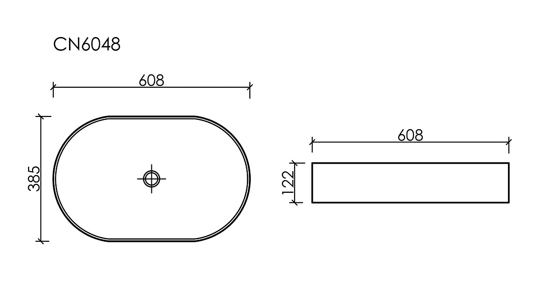 Раковина Ceramicanova Element CN6048MDB 60,8 см, темно-коричневая матовая