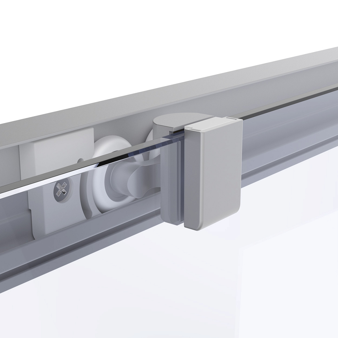 Душевая дверь в нишу Vegas Glass ZP Protec 145 07 crystalvision, профиль матовый хром, стекло crystalvision